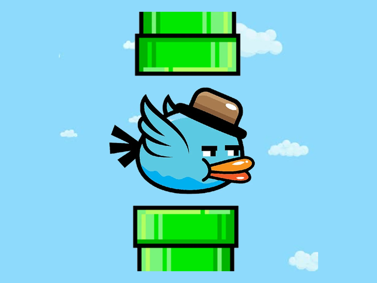 Flappy-style bird game, mobile game